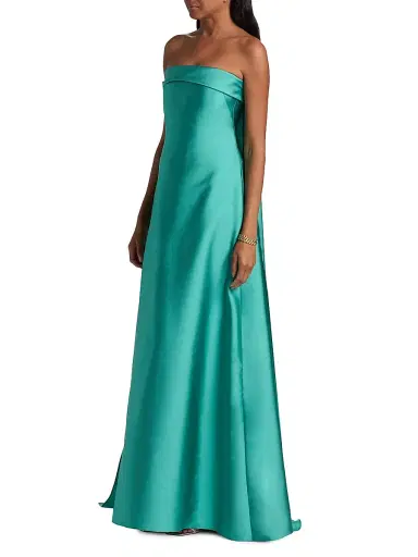 Atelier Prabal Gurung Women's Claudia Bow-Back Strapless Satin Gown | Thumbnail 4 Atelier Prabal Gurung Women's Claudia Bow-Back Strapless Satin Gown | Thumbnail 4