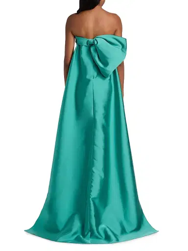 Atelier Prabal Gurung Women's Claudia Bow-Back Strapless Satin Gown | Thumbnail 5 Atelier Prabal Gurung Women's Claudia Bow-Back Strapless Satin Gown | Thumbnail 5