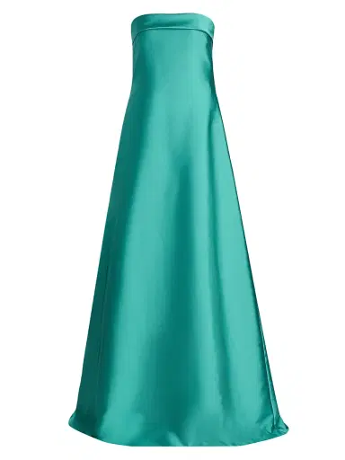 Atelier Prabal Gurung Women's Claudia Bow-Back Strapless Satin Gown | Thumbnail 1 Atelier Prabal Gurung Women's Claudia Bow-Back Strapless Satin Gown | Thumbnail 1