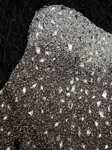 PAMELLA ROLAND Women's Ombré Feathered Embellished Cocktail Dress | Thumbnail 7 PAMELLA ROLAND Women's Ombré Feathered Embellished Cocktail Dress | Thumbnail 7