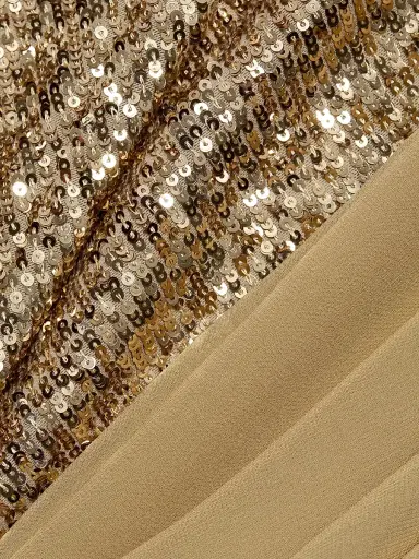 Pamella Roland Women's Sequined Chiffon One-Shoulder Gown - Gold | Thumbnail 7 Pamella Roland Women's Sequined Chiffon One-Shoulder Gown - Gold | Thumbnail 7