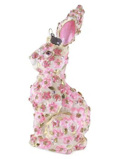 Jay Strongwater Pink Floral Hopper Christmas Ornament | Thumbnail 1 Jay Strongwater Pink Floral Hopper Christmas Ornament | Thumbnail 1