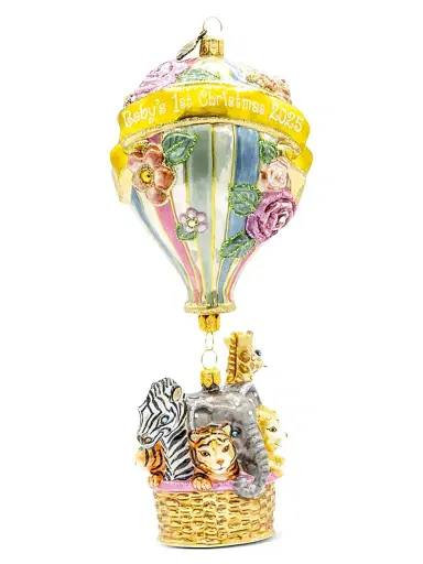 Jay Strongwater 2025 Annual Baby Balloon Christmas Ornament | Thumbnail 1 Jay Strongwater 2025 Annual Baby Balloon Christmas Ornament | Thumbnail 1