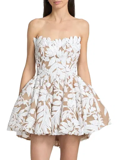 Bronx and Banco Women's Chloe Embroidered Strapless Minidress - White | Thumbnail 3 Bronx and Banco Women's Chloe Embroidered Strapless Minidress - White | Thumbnail 3