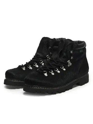 Junya Watanabe MAN Men's x Paraboot Calf-Hair Lace-Up Boots - Black | Thumbnail 2 Junya Watanabe MAN Men's x Paraboot Calf-Hair Lace-Up Boots - Black | Thumbnail 2