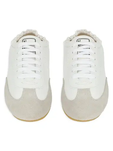 Saint Laurent Women's Lewis Sneakers in Leather and Suede - Optic White - Size 5 | Thumbnail 3 Saint Laurent Women's Lewis Sneakers in Leather and Suede - Optic White - Size 5 | Thumbnail 3
