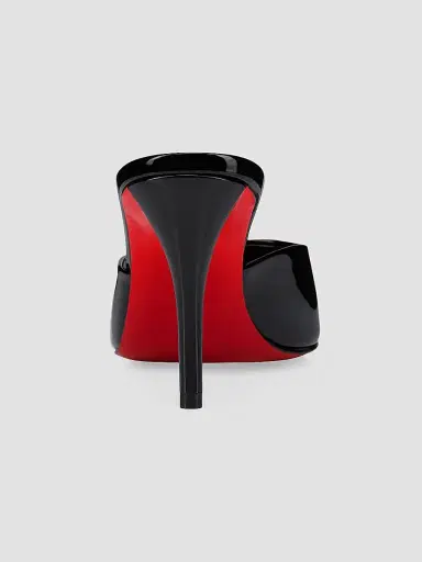 Christian Louboutin Women's Miss Z Patent Leather 80MM Mules - Black | Thumbnail 3 Christian Louboutin Women's Miss Z Patent Leather 80MM Mules - Black | Thumbnail 3
