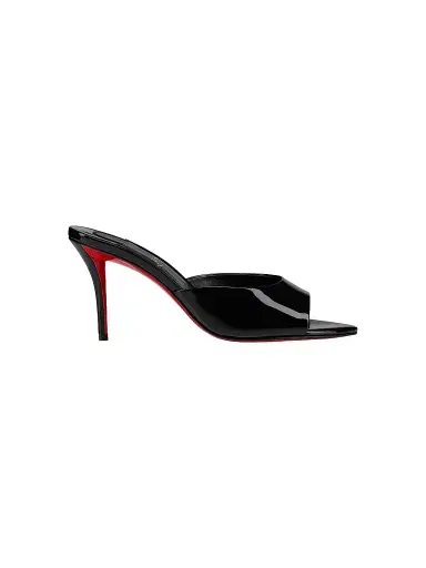 Christian Louboutin Women's Miss Z Patent Leather 80MM Mules - Black | Thumbnail 1 Christian Louboutin Women's Miss Z Patent Leather 80MM Mules - Black | Thumbnail 1