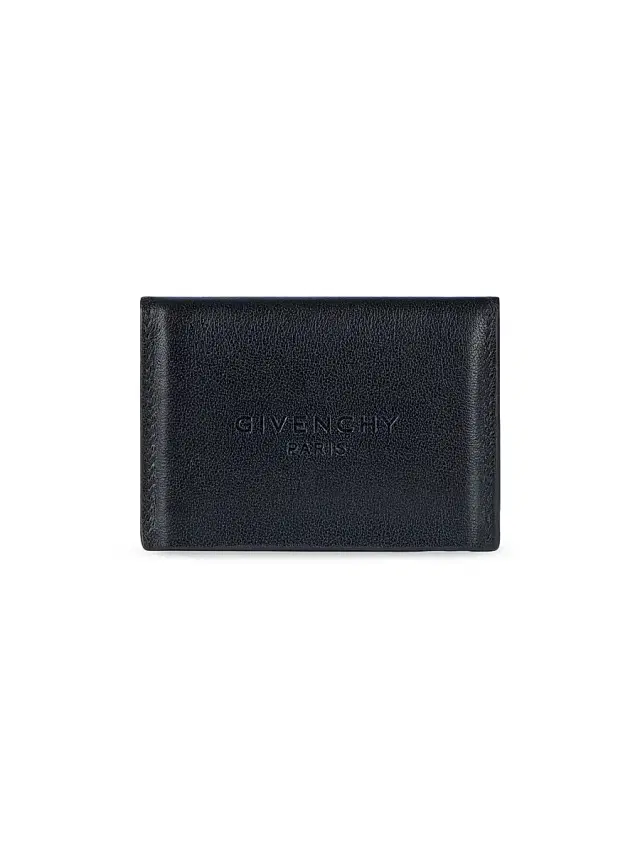 Men's Antigona Stamped Flap Card Holder in Leather - Black Men's Antigona Stamped Flap Card Holder in Leather - Black