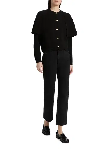 Ba&sh Women's Peggy Wool Cardigan - Noir - Size Large | Thumbnail 2 Ba&sh Women's Peggy Wool Cardigan - Noir - Size Large | Thumbnail 2
