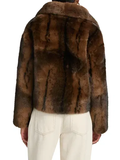 Ba&sh Women's Foxy Faux-Fur Coat - Marron - Size Large | Thumbnail 5 Ba&sh Women's Foxy Faux-Fur Coat - Marron - Size Large | Thumbnail 5