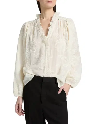 Ba&sh Women's Petty Embroidered Blouse | Thumbnail 3 Ba&sh Women's Petty Embroidered Blouse | Thumbnail 3