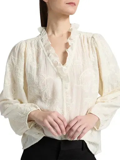 Ba&sh Women's Petty Embroidered Blouse | Thumbnail 6 Ba&sh Women's Petty Embroidered Blouse | Thumbnail 6