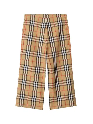 Burberry Little Girl's & Girl's Check Cotton Trousers - Sand | Thumbnail 2 Burberry Little Girl's & Girl's Check Cotton Trousers - Sand | Thumbnail 2