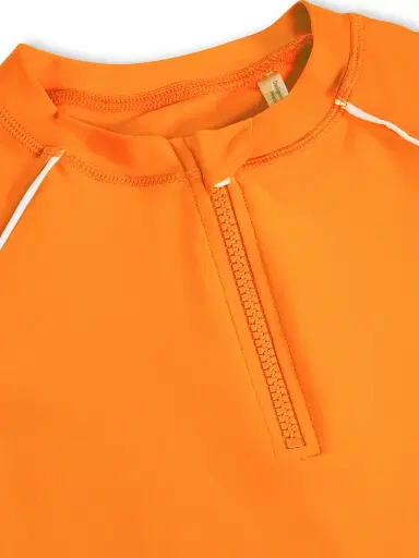 MOLO Little Boy's & Boy's Long-Sleeve Quarter-Zip Rash Guard - Sun Orange - Size 9 | Thumbnail 3 MOLO Little Boy's & Boy's Long-Sleeve Quarter-Zip Rash Guard - Sun Orange - Size 9 | Thumbnail 3