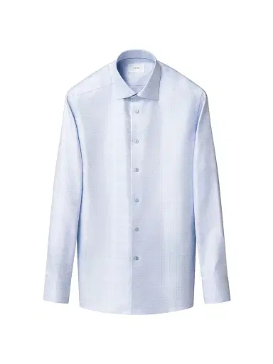 Eton Men's Check Slim-Fit Cotton Twill Shirt - Blue | Thumbnail 1 Eton Men's Check Slim-Fit Cotton Twill Shirt - Blue | Thumbnail 1