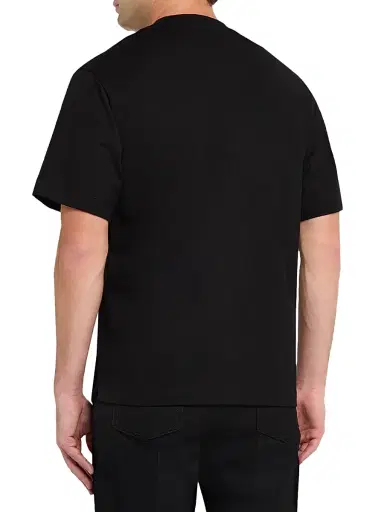 FERRAGAMO Men's Cotton Logo-Patch T-Shirt - Black | Thumbnail 4 FERRAGAMO Men's Cotton Logo-Patch T-Shirt - Black | Thumbnail 4