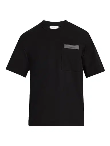 FERRAGAMO Men's Cotton Logo-Patch T-Shirt - Black | Thumbnail 1 FERRAGAMO Men's Cotton Logo-Patch T-Shirt - Black | Thumbnail 1