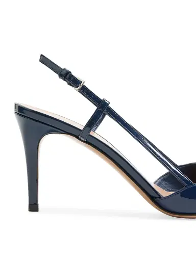 Valentino Garavani Women's Vlogo Signature 80MM Patent Leather Slingback Pumps - Blue - Size 10.5 | Thumbnail 6 Valentino Garavani Women's Vlogo Signature 80MM Patent Leather Slingback Pumps - Blue - Size 10.5 | Thumbnail 6