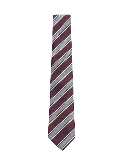 Valentino Garavani Men's Valentie Striped Silk Tie - Maroon Azure | Thumbnail 1 Valentino Garavani Men's Valentie Striped Silk Tie - Maroon Azure | Thumbnail 1