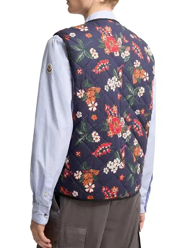 Moncler Men's Franqui Puffer Vest - Navy Blue Multi | Thumbnail 3 Moncler Men's Franqui Puffer Vest - Navy Blue Multi | Thumbnail 3