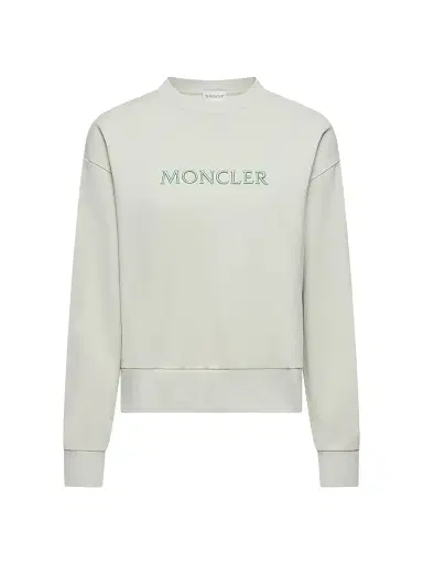 Moncler Women's Crew Neck Sweatshirt in Cotton - Light Green - Size Large | Thumbnail 1 Moncler Women's Crew Neck Sweatshirt in Cotton - Light Green - Size Large | Thumbnail 1