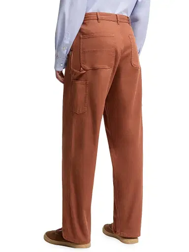 Moncler Men's Pants in Cotton Blend Gabardine - Red Brown - Size XXL | Thumbnail 3 Moncler Men's Pants in Cotton Blend Gabardine - Red Brown - Size XXL | Thumbnail 3