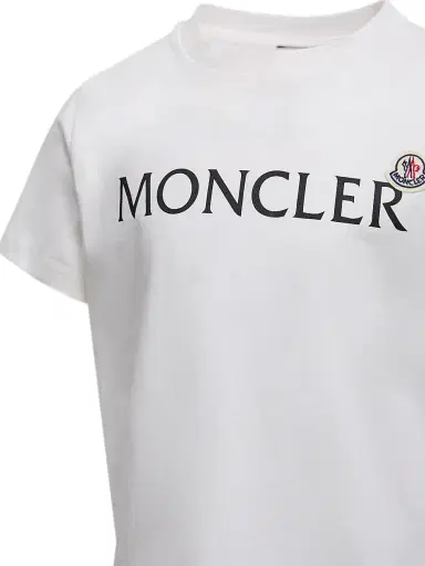 Moncler Little Boy's & Boy's Crewneck T-Shirt in Cotton - White - Size 14 | Thumbnail 3 Moncler Little Boy's & Boy's Crewneck T-Shirt in Cotton - White - Size 14 | Thumbnail 3