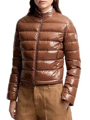 Moncler Women's Papillon Puffer Jacket - Brown | Thumbnail 2 Moncler Women's Papillon Puffer Jacket - Brown | Thumbnail 2