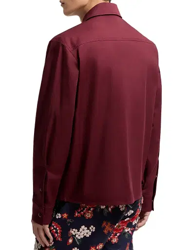 Moncler Men's Jacket in Cotton Gabardine - Burgundy - Size XXL | Thumbnail 3 Moncler Men's Jacket in Cotton Gabardine - Burgundy - Size XXL | Thumbnail 3