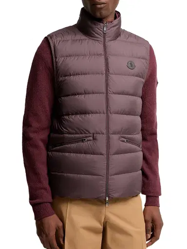 Moncler Men's Lechtal Puffer Vest - Grape Red - Size XXXL | Thumbnail 2 Moncler Men's Lechtal Puffer Vest - Grape Red - Size XXXL | Thumbnail 2