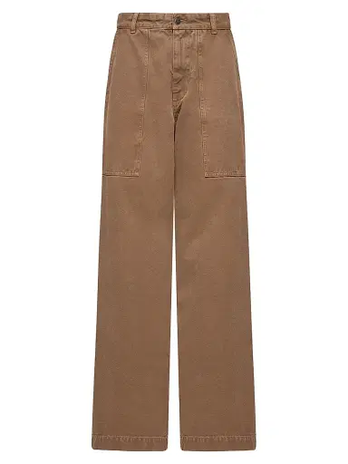 Moncler Women's Pants in Cotton - Brown - Size 10 | Thumbnail 1 Moncler Women's Pants in Cotton - Brown - Size 10 | Thumbnail 1