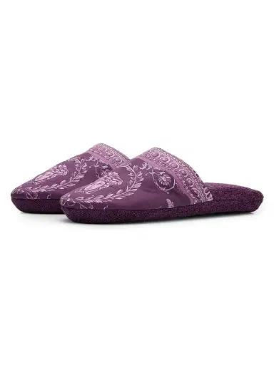 Versace Men's I Heart Baroque Cotton Terry Slippers | Thumbnail 2 Versace Men's I Heart Baroque Cotton Terry Slippers | Thumbnail 2