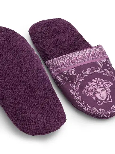 Versace Men's I Heart Baroque Cotton Terry Slippers | Thumbnail 5 Versace Men's I Heart Baroque Cotton Terry Slippers | Thumbnail 5