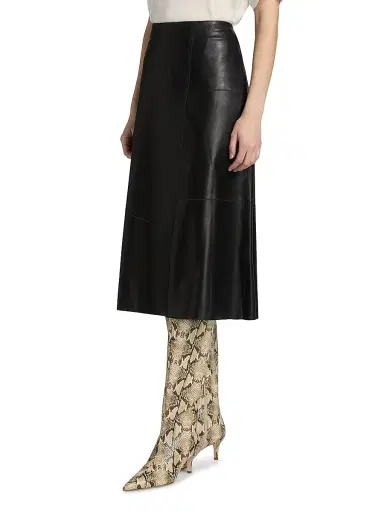 ARMA Women's Vayenne Leather Midi-Skirt - Black - Size 10 | Thumbnail 4 ARMA Women's Vayenne Leather Midi-Skirt - Black - Size 10 | Thumbnail 4