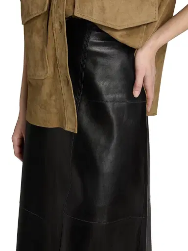 ARMA Women's Vayenne Leather Midi-Skirt - Black - Size 10 | Thumbnail 6 ARMA Women's Vayenne Leather Midi-Skirt - Black - Size 10 | Thumbnail 6