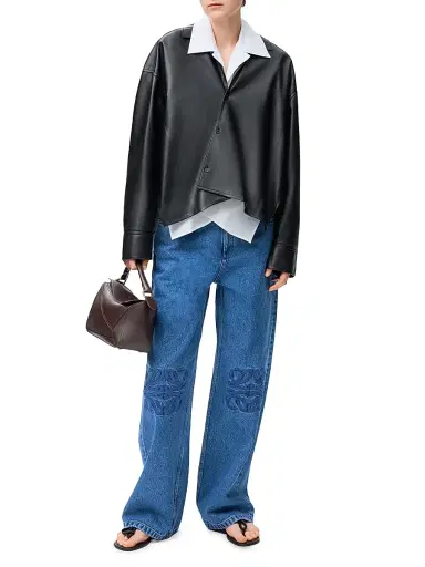 LOEWE Women's Anagram Baggy Jeans - Jeans Blue | Thumbnail 2 LOEWE Women's Anagram Baggy Jeans - Jeans Blue | Thumbnail 2