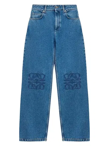 LOEWE Women's Anagram Baggy Jeans - Jeans Blue | Thumbnail 1 LOEWE Women's Anagram Baggy Jeans - Jeans Blue | Thumbnail 1