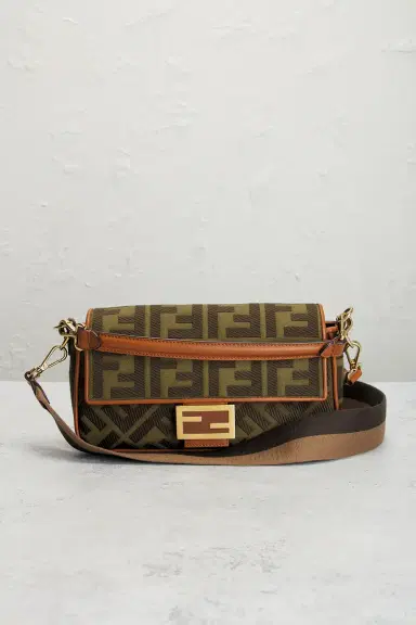 Fendi Vitello King FF Embroidered Re-Edition Baguette Shoulder Bag | Thumbnail 4 Fendi Vitello King FF Embroidered Re-Edition Baguette Shoulder Bag | Thumbnail 4