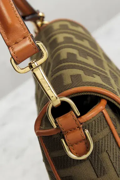 Fendi Vitello King FF Embroidered Re-Edition Baguette Shoulder Bag | Thumbnail 9 Fendi Vitello King FF Embroidered Re-Edition Baguette Shoulder Bag | Thumbnail 9