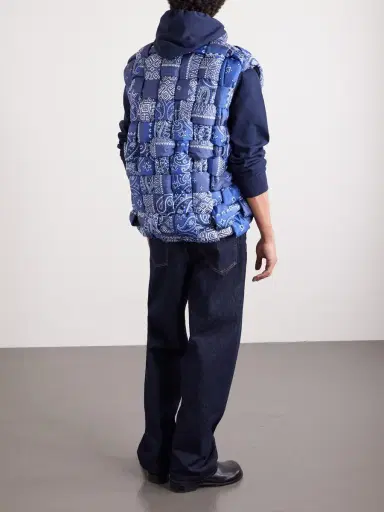 KAPITAL Quilted Patchwork Bandana-Print Shell Gilet - Men | Thumbnail 3 KAPITAL Quilted Patchwork Bandana-Print Shell Gilet - Men | Thumbnail 3
