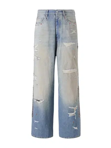 AMIRI Straight-Leg Distressed Studded Jeans - Men | Thumbnail 1 AMIRI Straight-Leg Distressed Studded Jeans - Men | Thumbnail 1