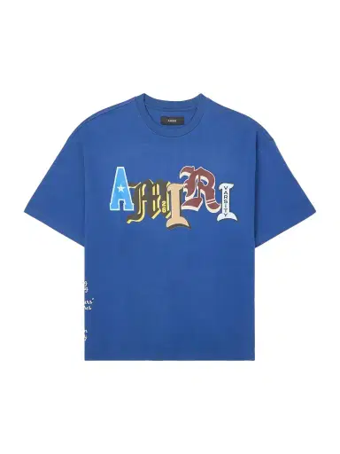 AMIRI Varsity Patch Logo-Print Cotton-Jersey T-Shirt - Men | Thumbnail 1 AMIRI Varsity Patch Logo-Print Cotton-Jersey T-Shirt - Men | Thumbnail 1