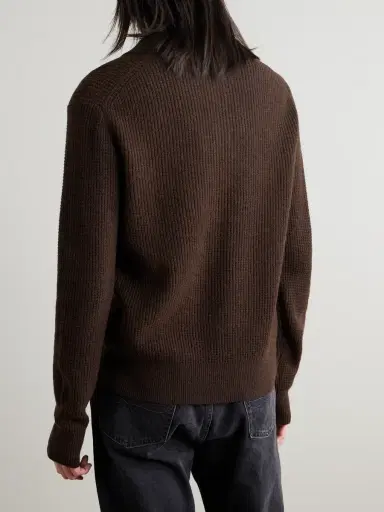Polo Ralph Lauren Logo-Embroidered Waffle-Knit Wool and Cotton-Blend Polo Sweater - Men | Thumbnail 3 Polo Ralph Lauren Logo-Embroidered Waffle-Knit Wool and Cotton-Blend Polo Sweater - Men | Thumbnail 3