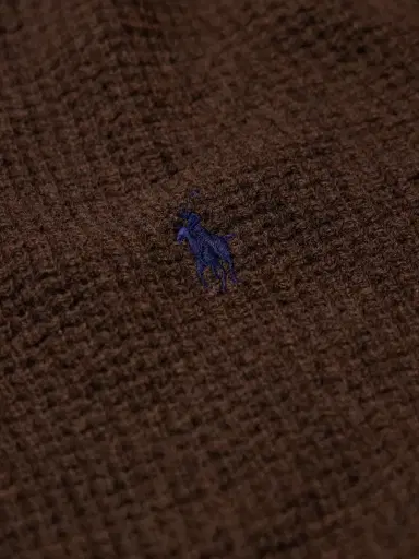 Polo Ralph Lauren Logo-Embroidered Waffle-Knit Wool and Cotton-Blend Polo Sweater - Men | Thumbnail 4 Polo Ralph Lauren Logo-Embroidered Waffle-Knit Wool and Cotton-Blend Polo Sweater - Men | Thumbnail 4