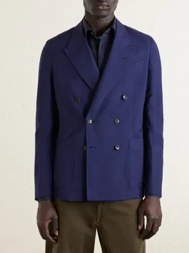 Paul Smith Double-Breasted Wool and Linen-Blend Blazer - Men | Thumbnail 3 Paul Smith Double-Breasted Wool and Linen-Blend Blazer - Men | Thumbnail 3