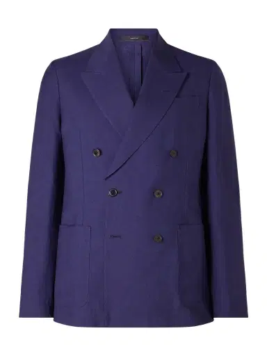Paul Smith Double-Breasted Wool and Linen-Blend Blazer - Men | Thumbnail 1 Paul Smith Double-Breasted Wool and Linen-Blend Blazer - Men | Thumbnail 1