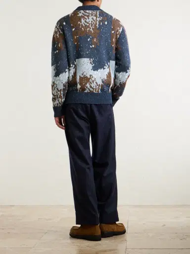 OFFICINE GÉNÉRALE Terry Jacquard-Knit Cardigan - Men | Thumbnail 4 OFFICINE GÉNÉRALE Terry Jacquard-Knit Cardigan - Men | Thumbnail 4