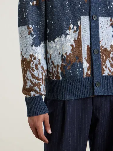 OFFICINE GÉNÉRALE Terry Jacquard-Knit Cardigan - Men | Thumbnail 5 OFFICINE GÉNÉRALE Terry Jacquard-Knit Cardigan - Men | Thumbnail 5
