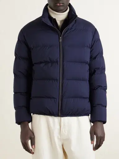 Ralph Lauren Purple Label Quilted Shell Down Bomber Jacket - Men | Thumbnail 3 Ralph Lauren Purple Label Quilted Shell Down Bomber Jacket - Men | Thumbnail 3